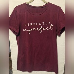 Perfectly Imperfect Women's Maroon T-Shirt